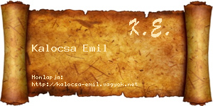 Kalocsa Emil névjegykártya